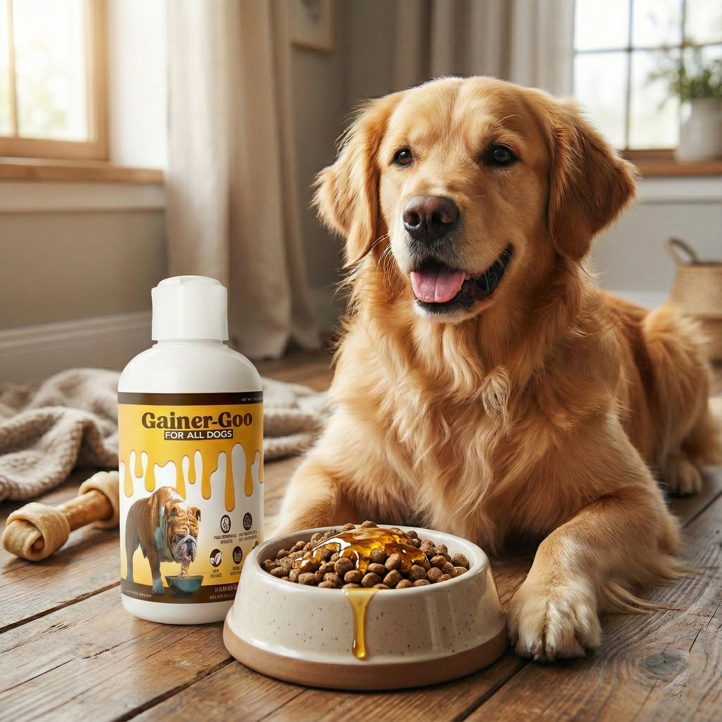 (16oz)  Gainer-GOO (for All Breeds) High Calorie Fat Liquid Weight Gainer